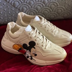 GUCCI x Disney’s Mens Rython Ivory Mickey Sneakers